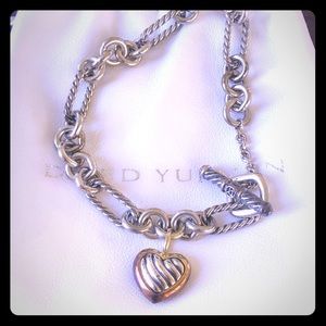 David Yurman silver & gold cable bracelet